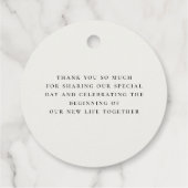 Rosa Grüne Rose Petals Blume Hochzeit Garten Geschenkanhänger (Rückseite)