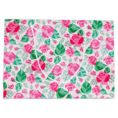 Rosa Grüne Rose Petals Blume Hochzeit Garten Große Geschenktüte (Rückseite)