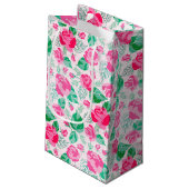 Rosa Grüne Rose Petals Blume Hochzeit Garten Kleine Geschenktüte (Rückseite Schrägansicht)