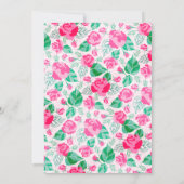 Rosa Grüne Rose Petals Blume Hochzeit Garten Save The Date (Rückseite)