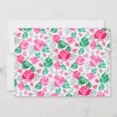 Rosa Grüne Rose Petals Blume Hochzeit Garten Save The Date (Rückseite)