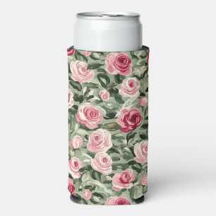 Rosa grüne Rose Selters Dosenkühler