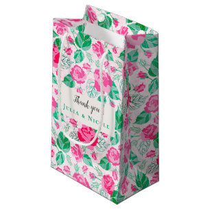 Rosa grüne Rosenblüten Blumen Garten Hochzeit Kleine Geschenktüte