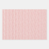 Rosa Grüne Rote Streifen Geburtstag Geschenkpapier Set (Vorderseite)