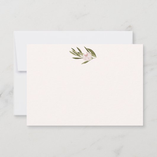 Rosa grüne Ruby Orchid Eukalyptus Wedding RSVP (Rückseite)