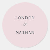 Rosa Grüne Runder Aufkleber (Vorderseite)