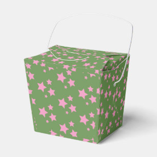 Rosa Grüne Stars Modernes Design Geschenkschachtel