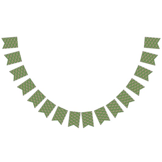 Rosa Grüne Stars Modernes Design Wimpelkette (Alle)