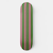 Rosa grüne stilvolle Streifenmuster-Design  Skateboard (Vorderseite)