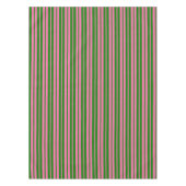 Rosa grüne stilvolle Streifenmuster-Design Tischdecke (Vorderseite)