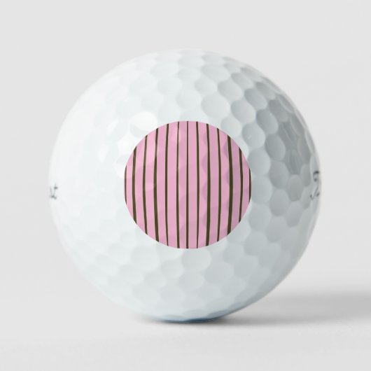 Rosa Grüne Streifen Golfball (Vorderseite)