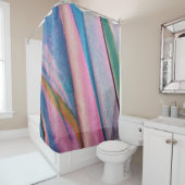 Rosa grüne Textilien Duschvorhang (Beispiel)