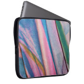 Rosa grüne Textilien Laptopschutzhülle (Vorne Rechts)