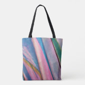 Rosa grüne Textilien Tasche (Rückseite)