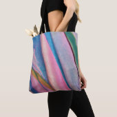 Rosa grüne Textilien Tasche (Von Nahem)