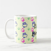 Rosa grüne und blaue Cupcakes Kaffeetasse (Links)