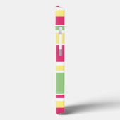 Rosa, grüne und gelbe Streifen Case-Mate iPhone ca Hülle (Rückseite / Links)