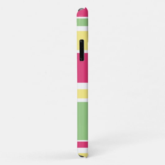 Rosa, grüne und gelbe Streifen Case-Mate iPhone Hülle (Hinten/Rechts)