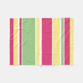 Rosa, grüne und gelbe Streifen Fleecedecke (Vorderseite (Horizontal))