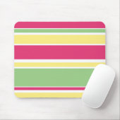 Rosa, grüne und gelbe Streifen Mousepad (Mit Mouse)