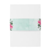 Rosa Grüne und Silberfarben Blumenzehen Einladungsbanderole (Rückseitenbeispiel)