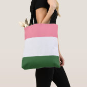 Rosa, grüne und weiße Streifen Tasche (Von Nahem)