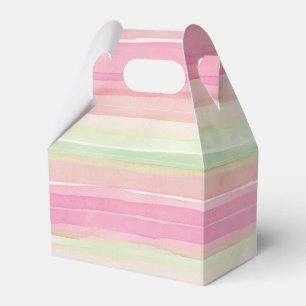 Rosa grüne Wasserfarbe Streifen Geschenkboxen Geschenkschachtel