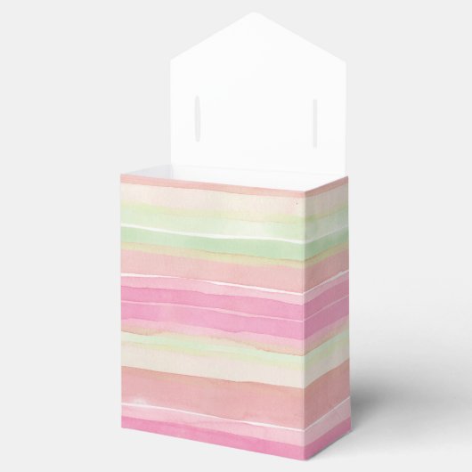 Rosa grüne Wasserfarbe Streifen Geschenkboxen Geschenkschachtel (Geöffnet)