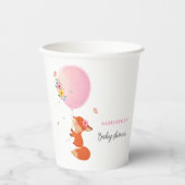 Rosa grüne Wasserfarbendusche Pappbecher (Vorderseite)