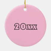 Rosa Grüne Wassermelone Melon Slice Wedge Frucht Keramik Ornament (Hinten)