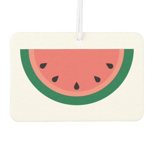Rosa Grüne Wassermelone mit Samen Autolufterfrischer (Rückseite)