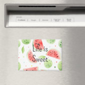Rosa grüne Wassermelonenfrucht Magnet (In Situ (Geschirrspüler))