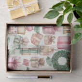 ROSA & GRÜNE WEIHNACHTS-NUSSknacker-FIGUREN Seidenpapier (Geschenk)