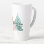 Rosa Grüne Weihnachtsbäume Milchtasse (Rechte Ecke)