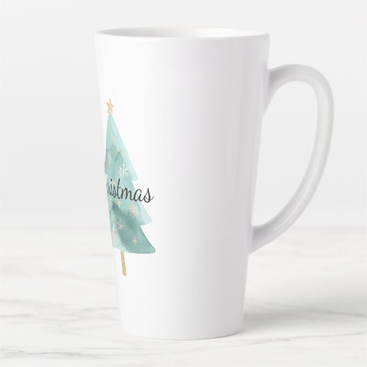 Rosa Grüne Weihnachtsbäume Milchtasse (Rechts)