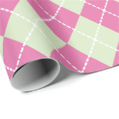 Rosa Grüne Weihnachtszeitschrift zur Raute Geschenkpapier (Rolleneckpunkt)