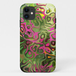 Rosa grüne Wirbel selten gibt es Argumente für iPh iPhone 11 Hülle