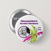 Rosa grüner button (Vorne & Hinten)