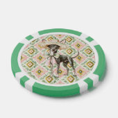 Rosa grüner Chihuahua-Hund Pokerchips (Einzeln)