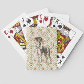 Rosa Grüner Chihuahua-Hund Spielkarten (Rückseite)