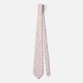 Rosa grüner Flamingo-Tropenvögel-Hochzeit  Krawatte (Vorderseite)