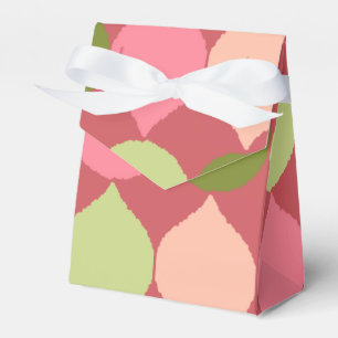 Rosa grüner geometrischer Ikat Teardrop kreist Geschenkschachtel