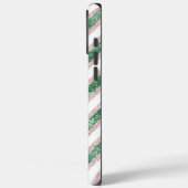 Rosa grüner Glitzer Streifen Case-Mate iPhone Hülle (Rückseite / Links)