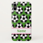 Rosa grüner Mädchen-Fußball iPhone 5 Kasten Case-Mate iPhone Hülle (Rückseite)