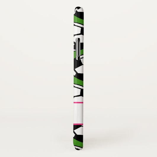 Rosa grüner Mädchen-Fußball iPhone 5 Kasten Case-Mate iPhone Hülle (Hinten/Rechts)