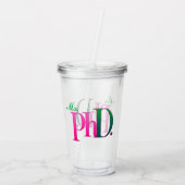 Rosa & Grüner PhD-Acryltumbler Acryltrinkbecher (Rückseite)