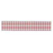 Rosa grüner Tartan Kariert Mittelgroßer Tischläufer (Horizontal)