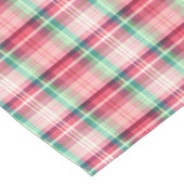 Rosa grüner Tartan Kariert Mittelgroßer Tischläufer (Ecke)