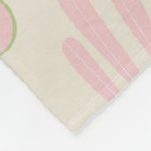 Rosa Grüner tropischer Blumensommer Botanischer Fr Fleecedecke (Ecke)