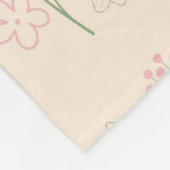 Rosa Grüner tropischer Blumensommer Botanischer Fr Fleecedecke (Ecke)